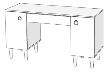Стол туалетный КМК 0888.7