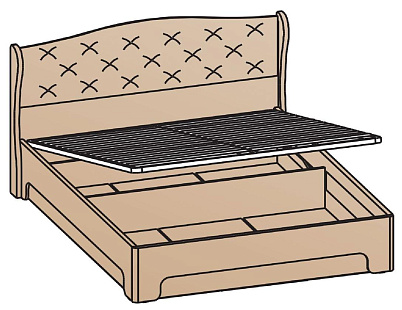 Кровать с подъемным механизмом 140х200 КРП-1702