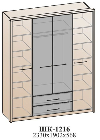 Шкаф для одежды (линия)   ШК-1216