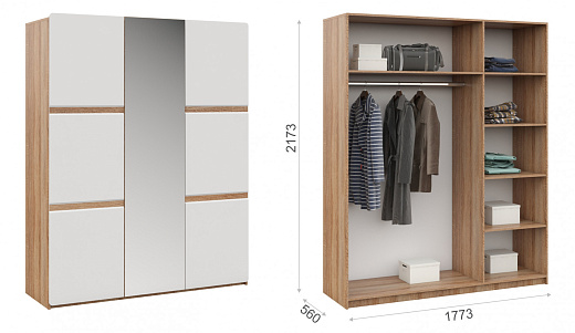 Распашной шкаф 3дв 