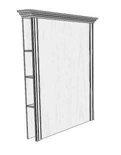 Шкаф верхний (надставка) на тумбу RTV2S NAD/125