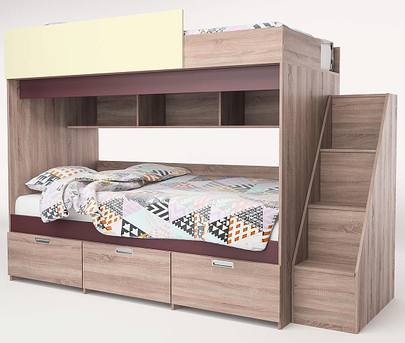 Кровать двухъярусная «Бамбино 3-1»   КМК 0527