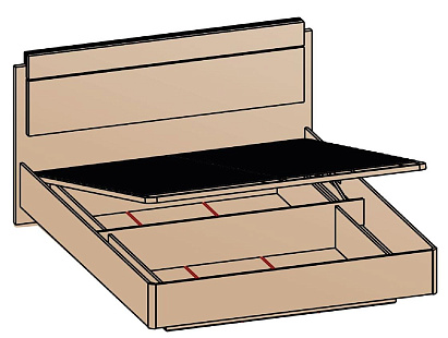 Кровать с подъемным механизмом 180х200 КРП-8-16-18