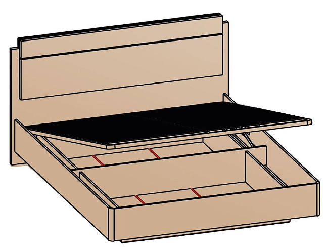 Кровать с подъемным механизмом 180х200   КРП-8-16-18