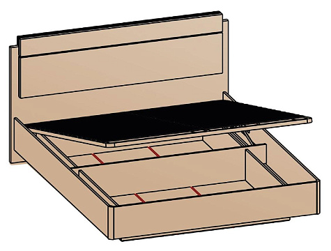 Кровать с подъемным механизмом 180х200 КРП-8-16-18