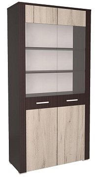 Шкаф двойной с витриной КЛ-3-1