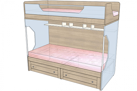 Кровать двухъярусная 7