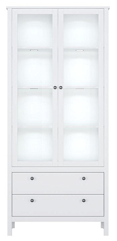 Шкаф с подсветкой  Ewa белая REG2W2S