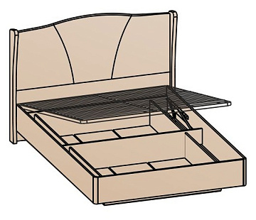 Кровать с подъемным механизмом 1600 (основание 32 мм) КРП-23-32-16