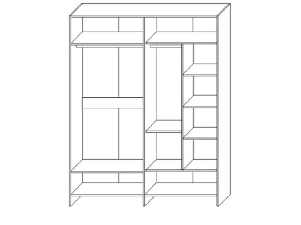 Шкаф для одежды 4Д   КМК 0965.1