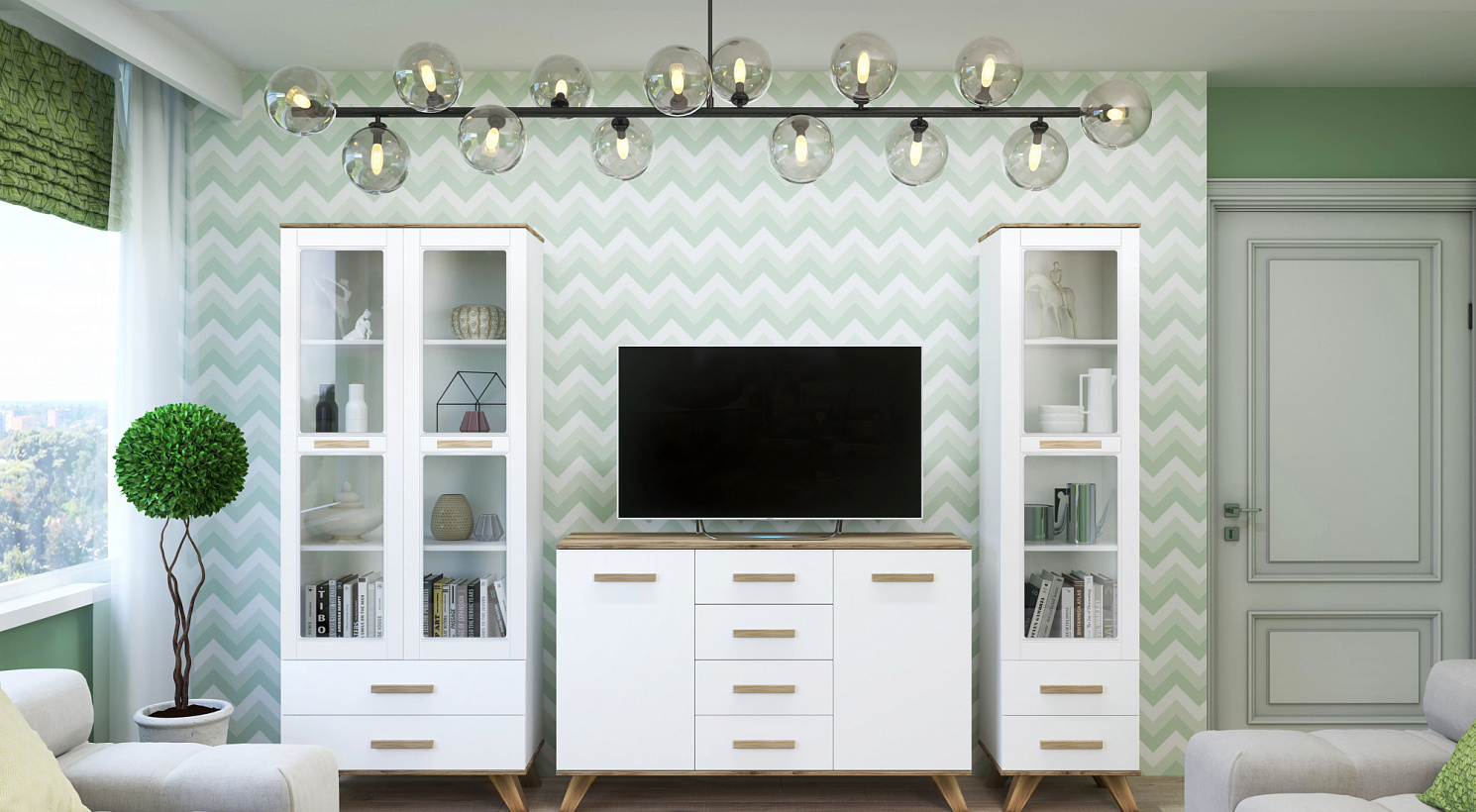 Вега Скандинавия Белый глянец