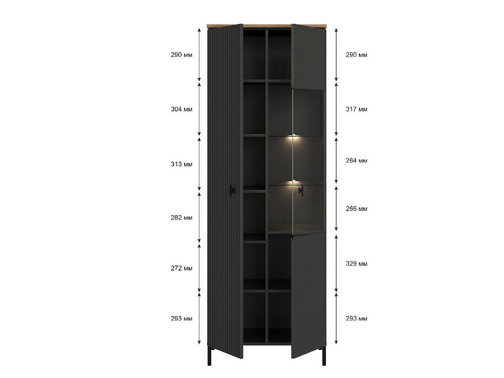 Шкаф с подсветкой  San Gimignano REG1D1W