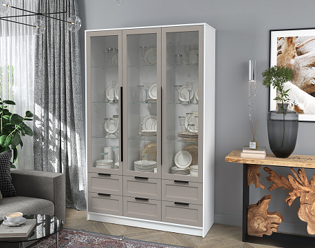 Шкаф с витриной  КТ-ШВ3