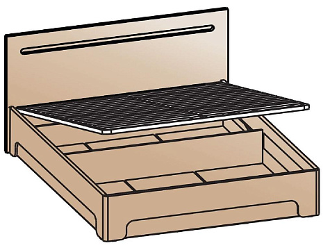 Кровать с подъемным механизмом 160х200 КРП-2003