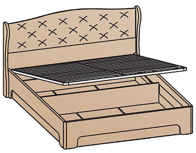 Кровать с подъемным механизмом 160х200 КРП-1703