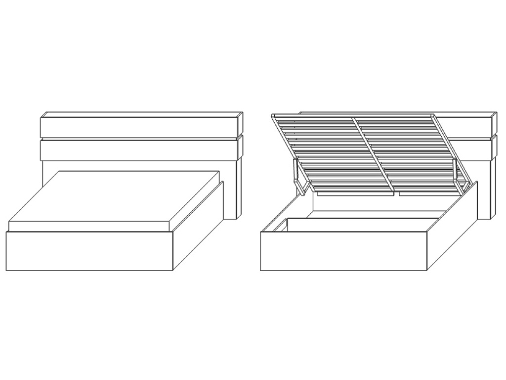 Кровать 1800-1 с подъемным механизмом   КМК 0673.17