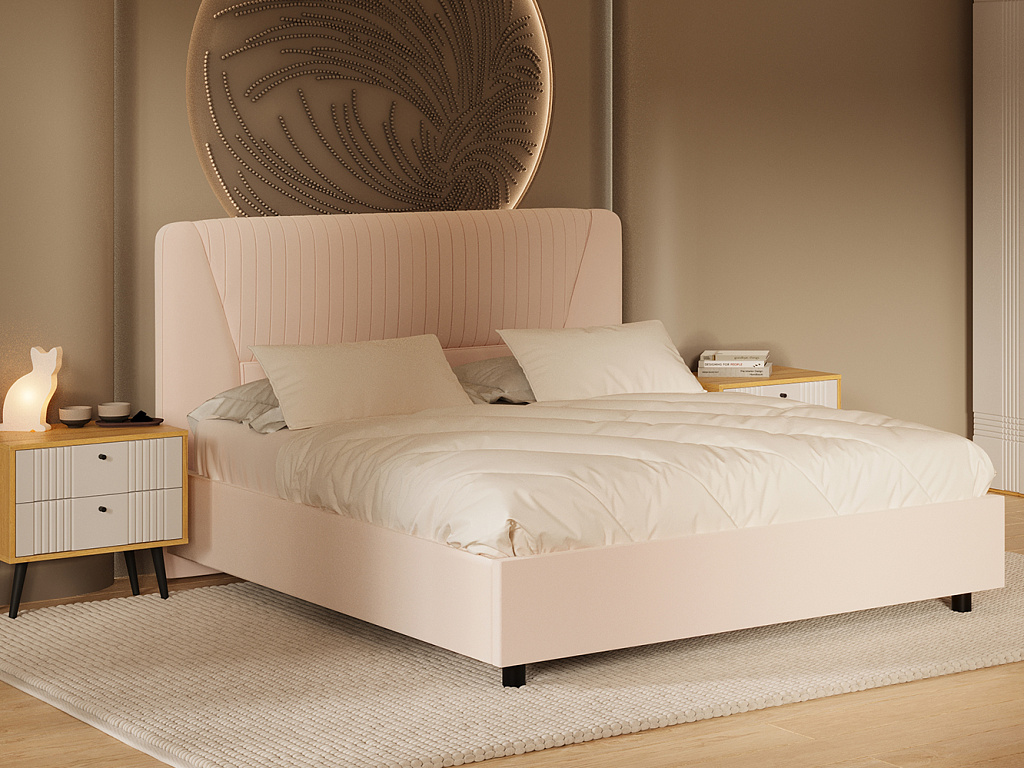 Кровать 11М2 с подъемным механизмом 1800 Микровелюр Catania Ivory   