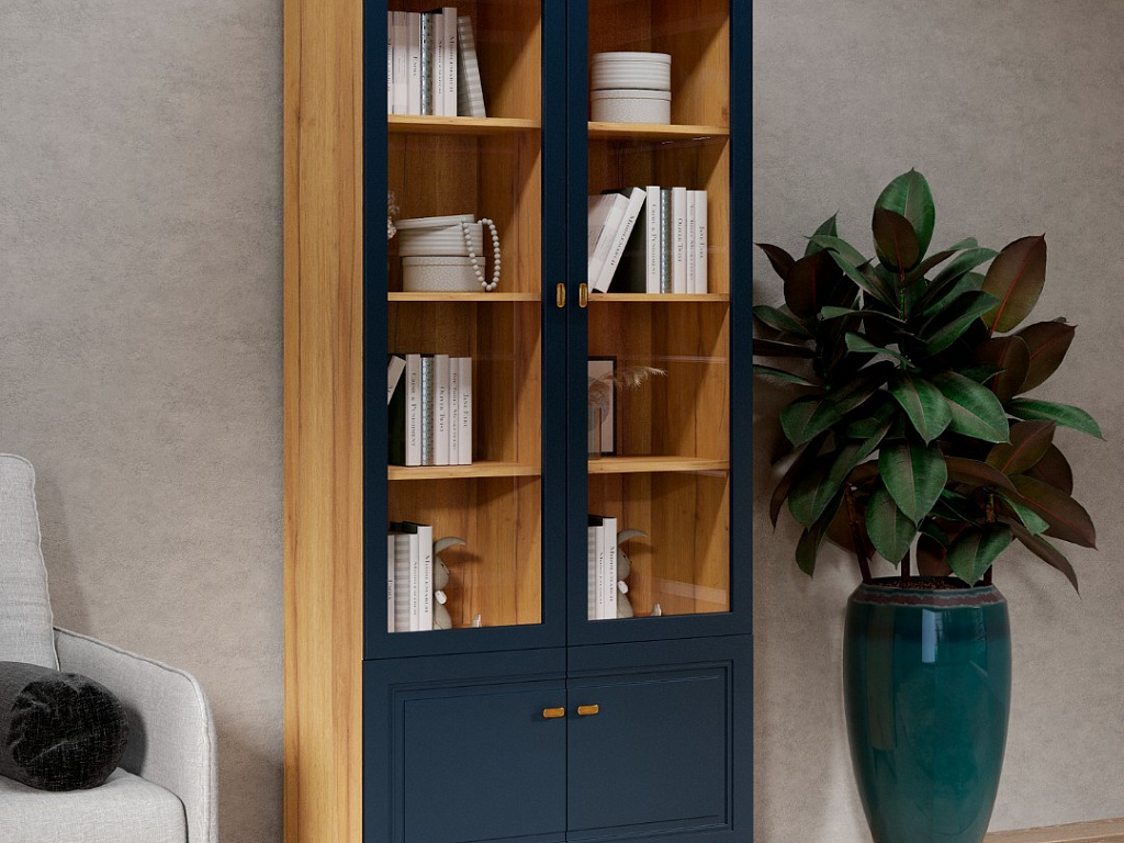 Пенал-витрина 2-дв   