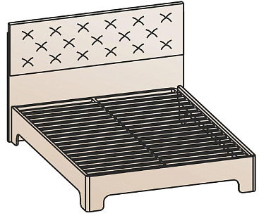 Кровать 140х200 КР-1202