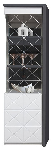 Шкаф с витриной (левая)   КМК 0673.6