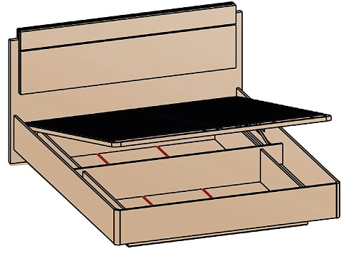 Кровать с подъемным механизмом 120х200 КРП-8-16-12