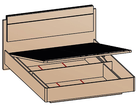 Кровать с подъемным механизмом 160х200 КРП-8-16-16