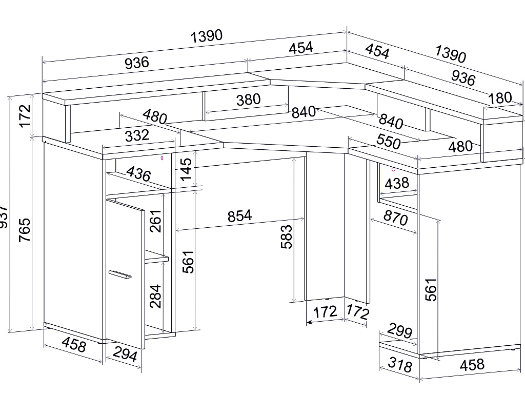 Стол компьютерный    Skill-09