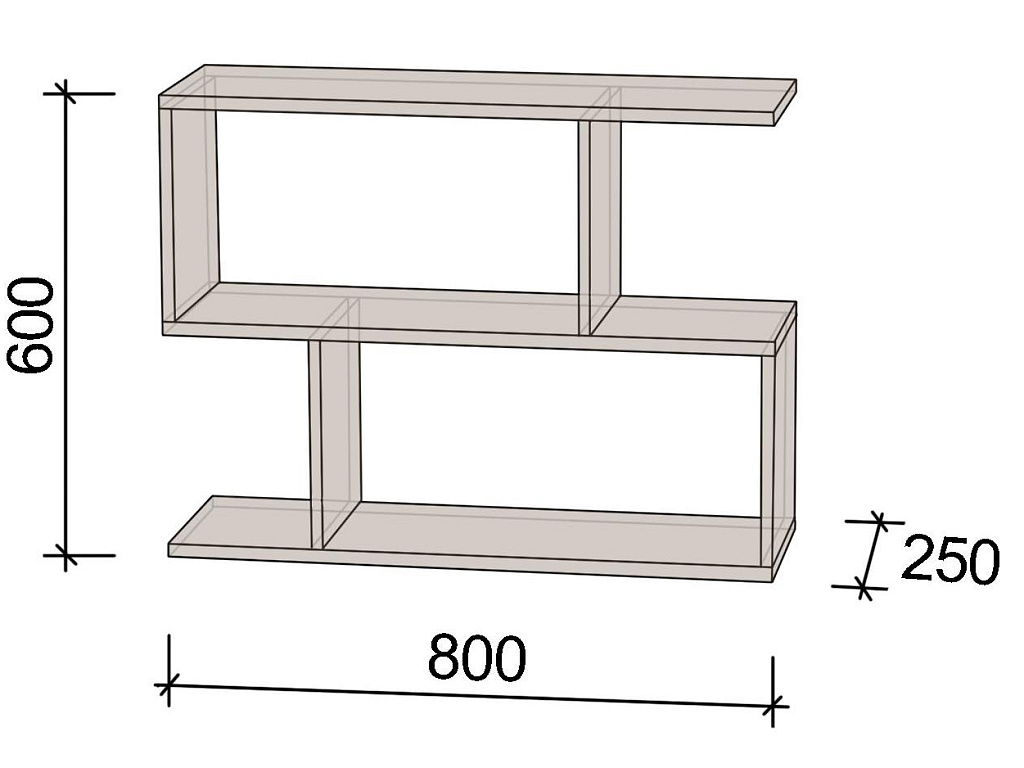 Полка навесная   СН-100.34