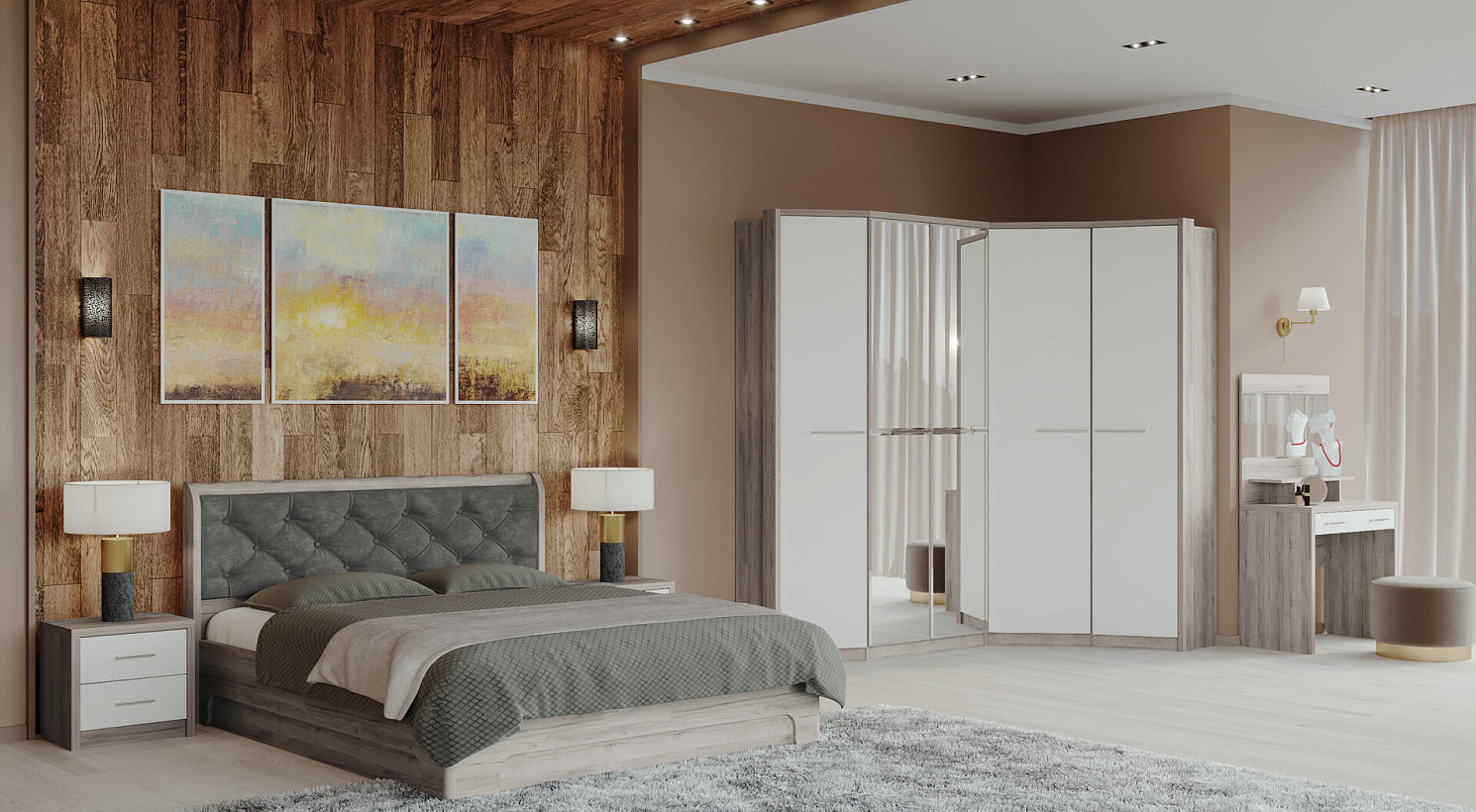 Луна Дуб серый-жемчуг