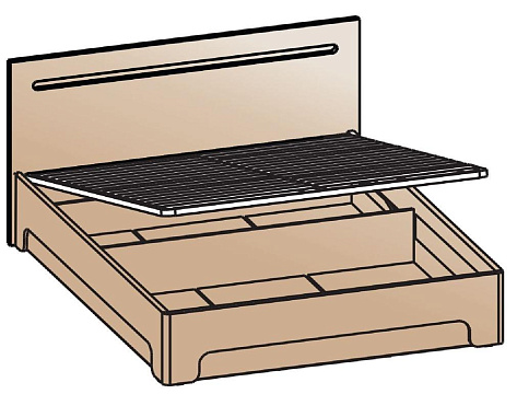 Кровать с подъемным механизмом 180х200 КРП-2004