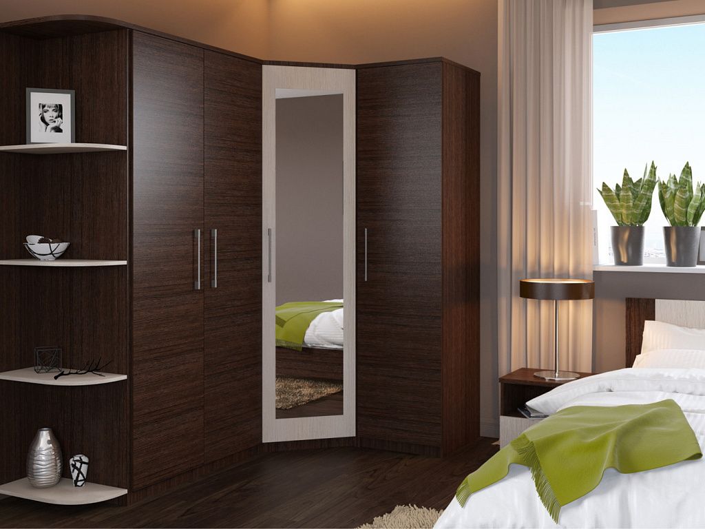 Распашной шкаф 1дв Венге   