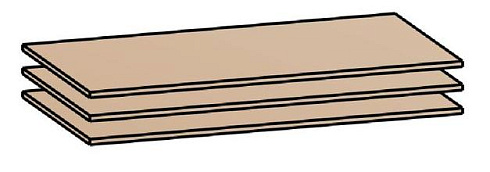 Полка для ШК-832, ШК-833, ШК-837 ПЛ-13