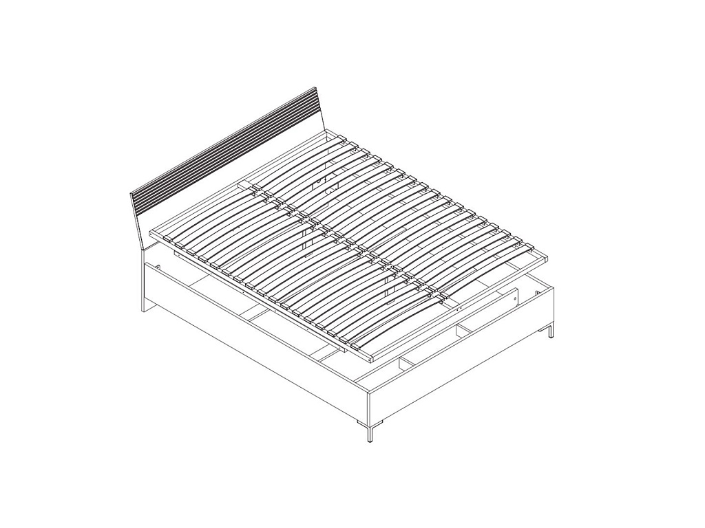 Кровать c гибким основанием  Domenica LOZ180х200