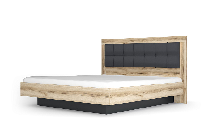 Кровать 5 с подъемным механизмом 1800 Экокожа Polo графит   