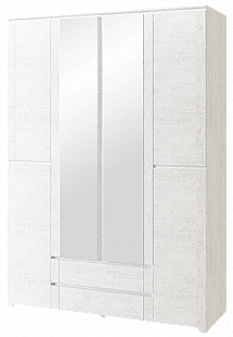 Шкаф для одежды 4х-дверный с зеркалом и ящиками 15