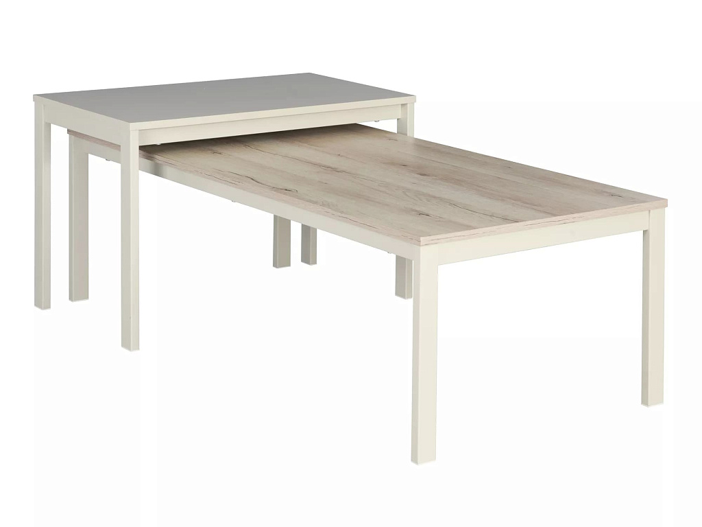 Стол журнальный SIGNAL FROST L1 дуб альпийский/белый 120/60/48   FROSTL1