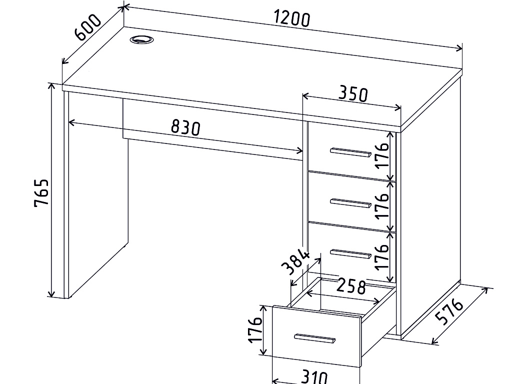Стол письменный    Skill-07
