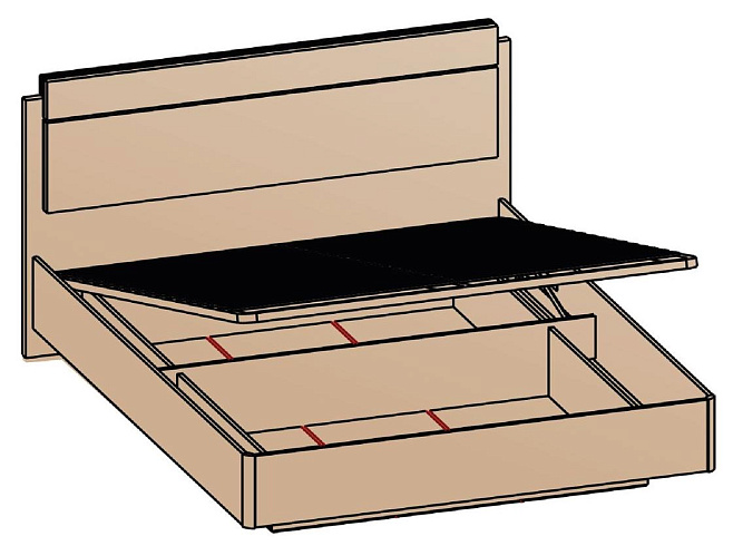 Кровать с подъемным механизмом 180х200   КРП-8-16-18