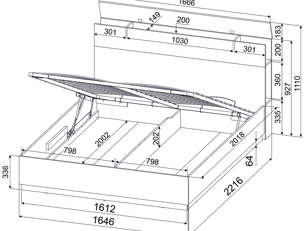 Кровать двойная   QZ-К160
