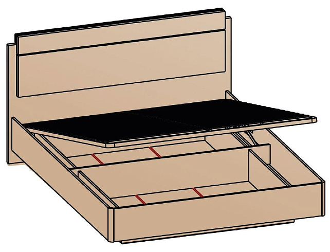 Кровать с подъемным механизмом 140х200   КРП-8-16-14