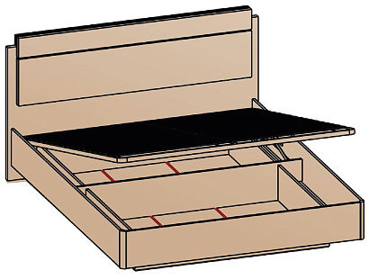 Кровать с подъемным механизмом 120х200 КРП-8-16-12