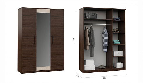 Распашной шкаф 3дв 