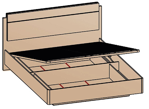 Кровать с подъемным механизмом 120х200 КРП-8-16-12