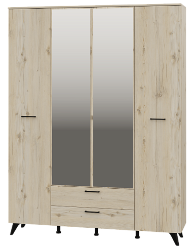 Шкаф для одежды с ящиками 4-х дверный   №19