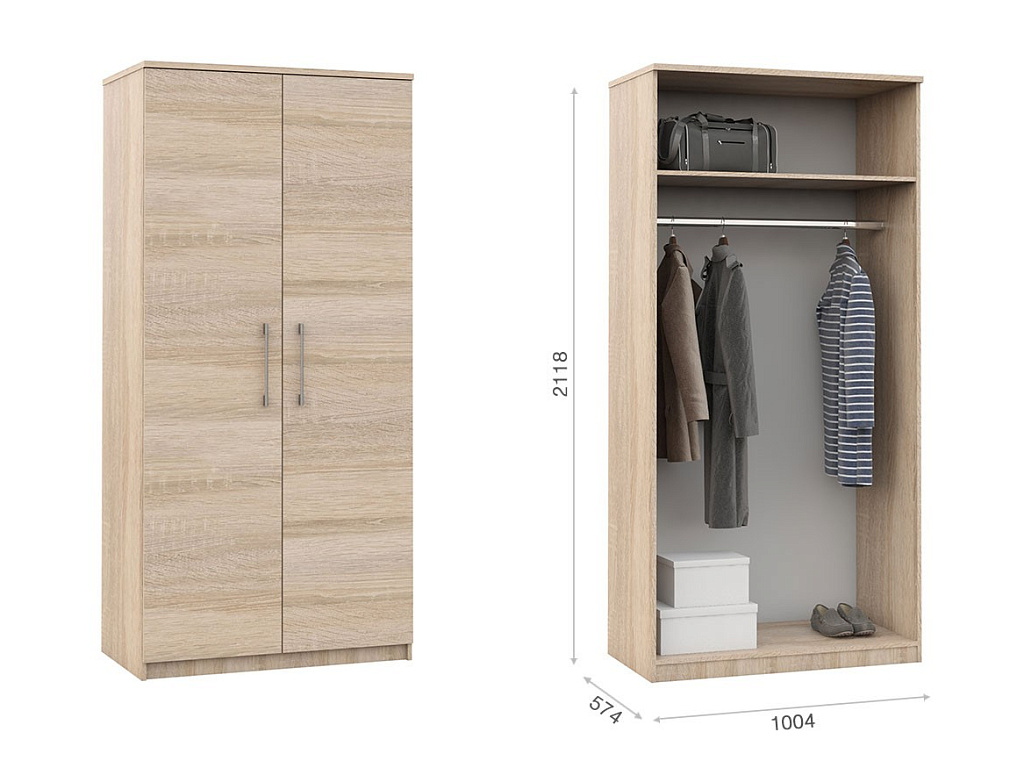 Шкаф 2-дверный   