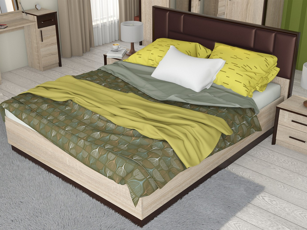 Кровать 160х200 мягкое изголовье (подъемник)   