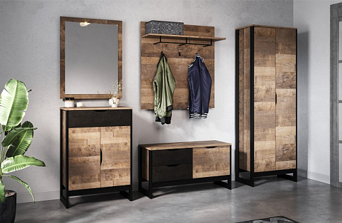 Стокгольм Дуб гранж песочный/Железный камень