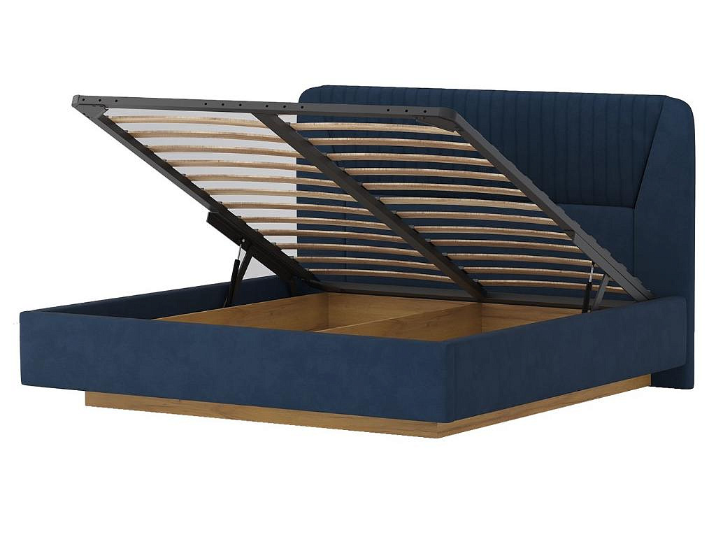 Кровать 11М2 с подъемным механизмом 1400 Микровелюр Catania Dark blue   