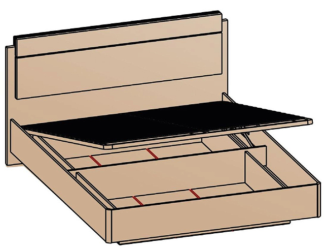 Кровать с подъемным механизмом 180х200   КРП-8-16-18