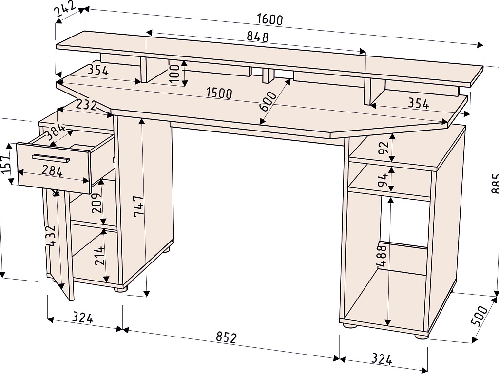 Стол компьютерный    Skill-1